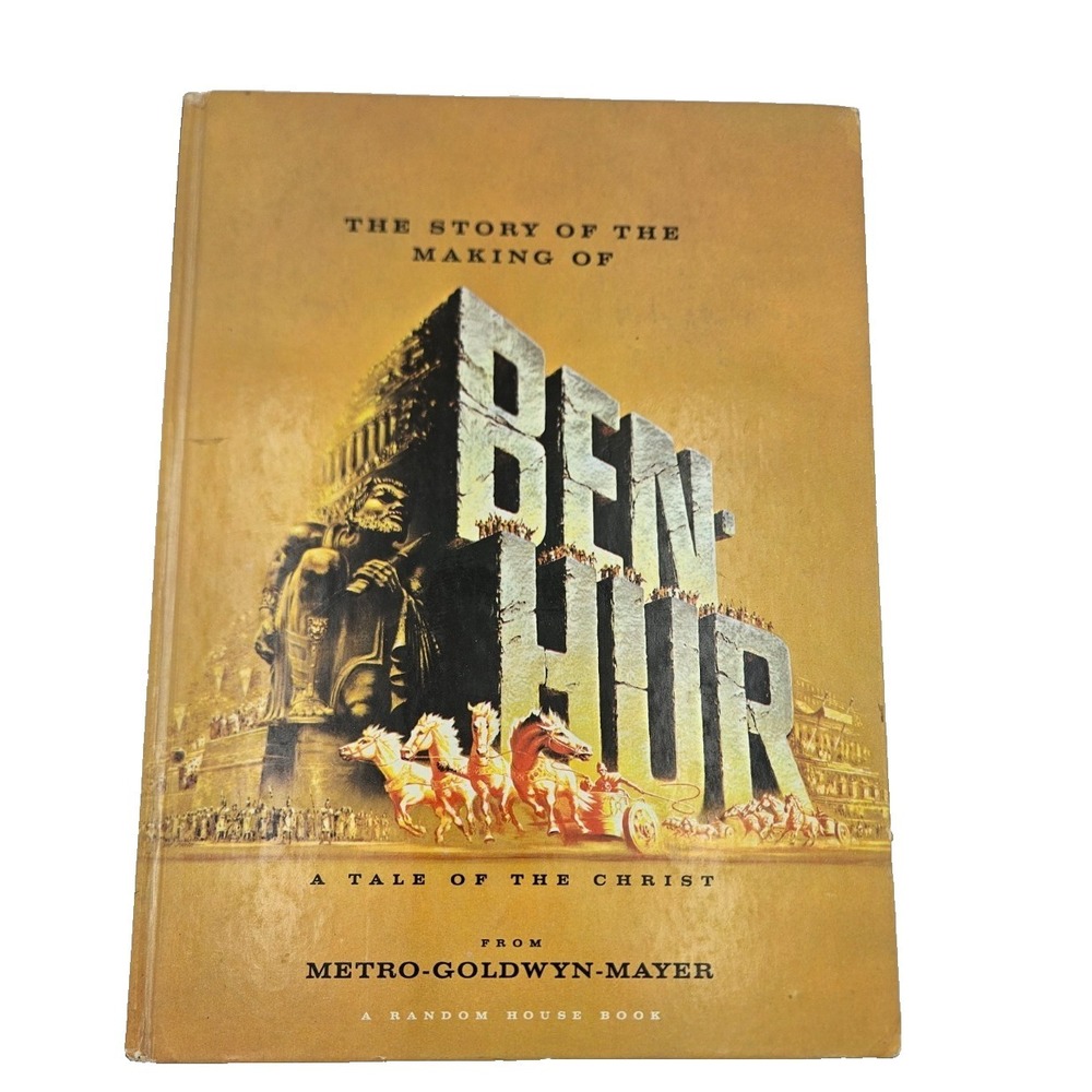 Vintage Ben Hur Making Of Book MGM Random House Film Movie History Illustrated